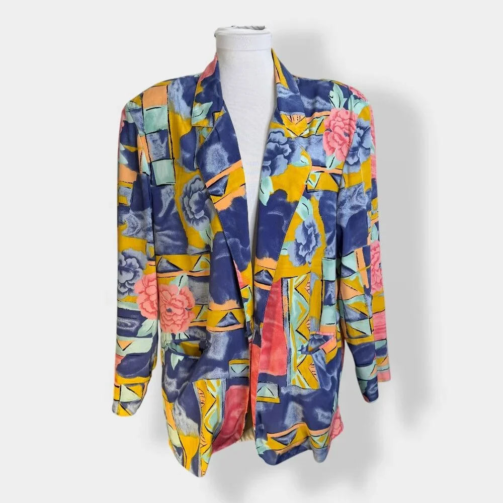 Vintage Intriguing Threads Patterned Blazer - Picture 1 of 4
